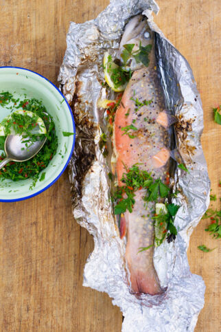 Kräuter-Saibling aus der Folie Kräuter-Saibling aus der Folie