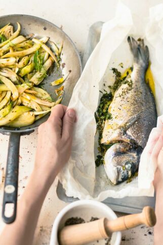 Daurade en papillote - Doraden im Pergament Daurade en papillote - Doraden im Pergament