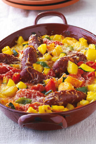 Spanischer Gemüseauflauf mit Chorizo Spanischer Gemüseauflauf mit Chorizo