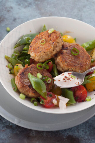 Thunfischbuletten mit Bohnensalat Thunfischbuletten mit Bohnensalat