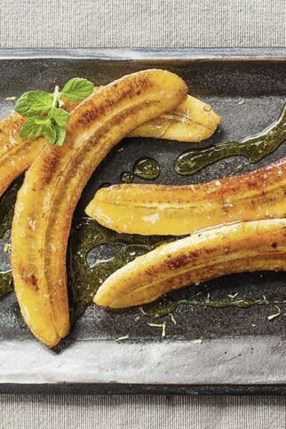 Gebratene Bananen mit Zitronensauce Gebratene Bananen mit Zitronensauce
