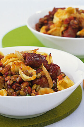 Balsamico-Linsen mit Salsicce Balsamico-Linsen mit Salsicce