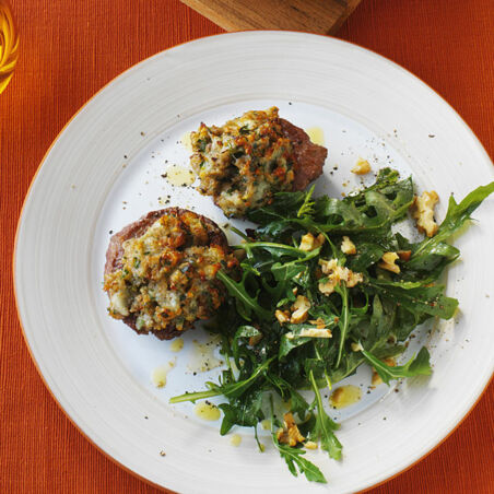 Hirschsteak mit Kräuterkruste Hirschsteak mit Kräuterkruste