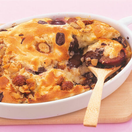 Reisauflauf mit Obst und Schokolade Reisauflauf mit Obst und Schokolade