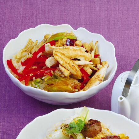 Gebratener Reis mit Hähnchen Gebratener Reis mit Hähnchen