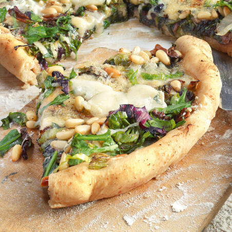 Salatfladen mit Gorgonzola Salatfladen mit Gorgonzola