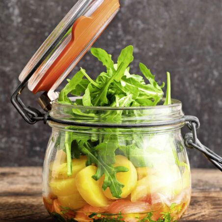 Kartoffelsalat mit Lachs und Rucola Kartoffelsalat mit Lachs und Rucola