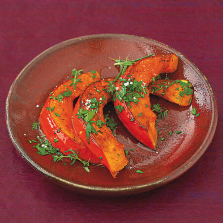 Gebratene Kürbisspalten Gebratene Kürbisspalten