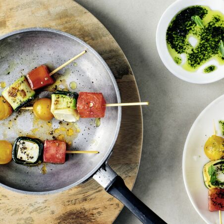 Gebratene Fetaspieße Gebratene Fetaspieße