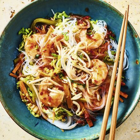 Bami Goreng mit Garnelen Bami Goreng mit Garnelen