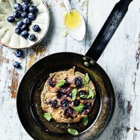 Heidelbeer-Pancakes mit Minze Heidelbeer-Pancakes mit Minze