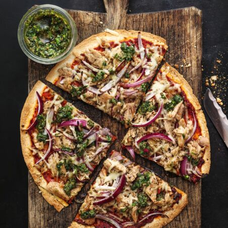 Wrap-Pizza mit Thunfisch Wrap-Pizza mit Thunfisch