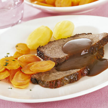 Rinderbraten im Römertopf Rinderbraten im Römertopf