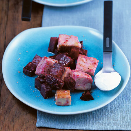 Tunfischwürfel mit Roter Bete Tunfischwürfel mit Roter Bete