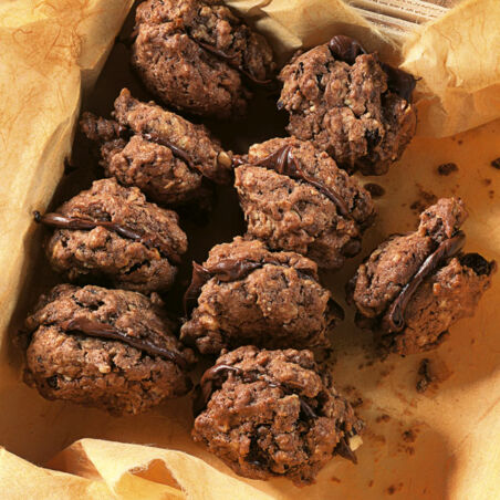 Gefüllte Schoko-Nuss-Kekse Gefüllte Schoko-Nuss-Kekse