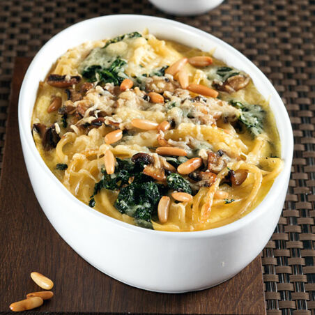 Überbackene Spinatnudeln Überbackene Spinatnudeln