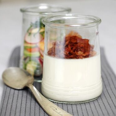 Spargel Panna Cotta mit Spargelsalat Spargel Panna Cotta mit Spargelsalat