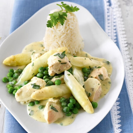 Hühnerfrikassee mit Spargel Hühnerfrikassee mit Spargel