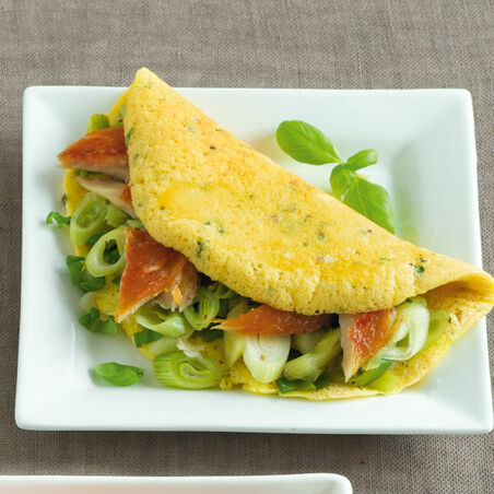 Frühlingszwiebel-Schaumomelett Frühlingszwiebel-Schaumomelett