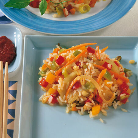 Gebratener Reis mit Gemüse und Ei Gebratener Reis mit Gemüse und Ei