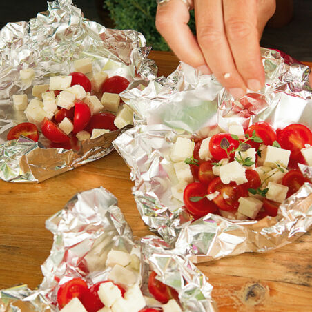 Tomaten-Käse-Päckchen Tomaten-Käse-Päckchen
