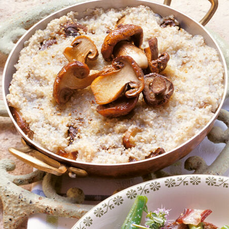 Buchweizengrütze mit Steinpilzen Buchweizengrütze mit Steinpilzen