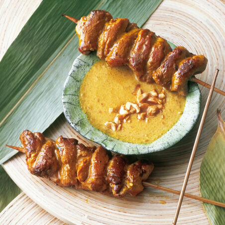 Fleischspießchen mit Erdnusssauce Fleischspießchen mit Erdnusssauce