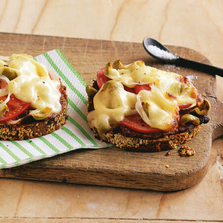 Eiweiß-Abendbrot à la Pizza Eiweiß-Abendbrot à la Pizza