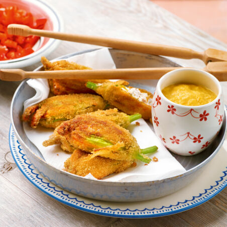 Gefüllte Zucchiniblüten Gefüllte Zucchiniblüten