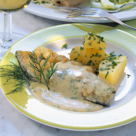 Gebratene Schleie in Dillsauce Gebratene Schleie in Dillsauce