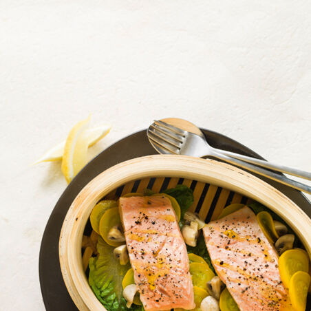 Gedämpfte Lachsfilets Gedämpfte Lachsfilets