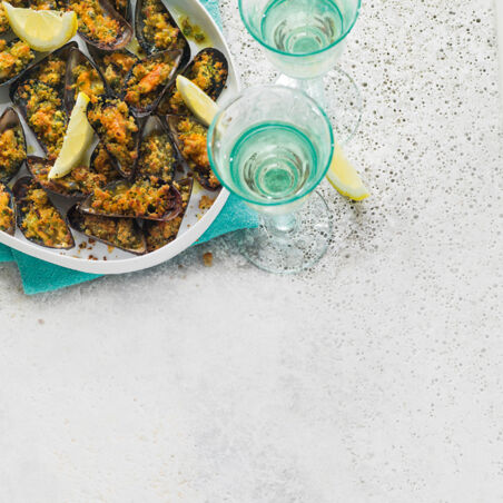 Gratinierte Miesmuscheln Gratinierte Miesmuscheln