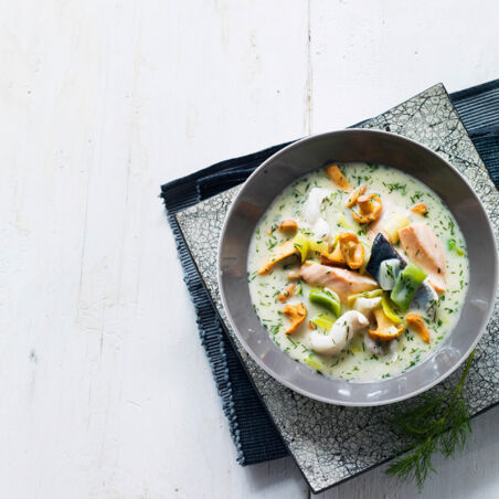 Fischsuppe mit Rahm und Dill Fischsuppe mit Rahm und Dill