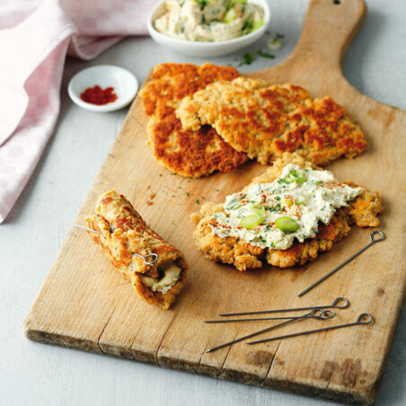 Seitan-Involtini auf Safranschaum Seitan-Involtini auf Safranschaum