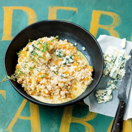 Perlgraupenrisotto mit Kürbis Perlgraupenrisotto mit Kürbis