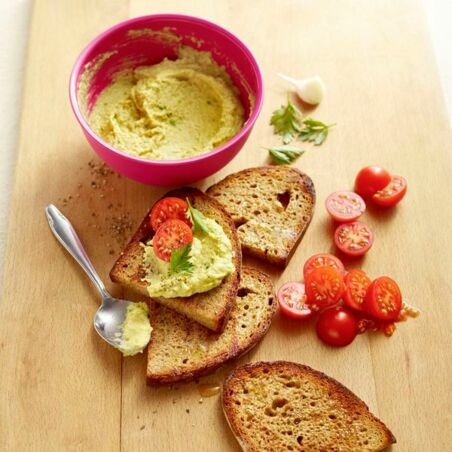 Chili-Kichererbsen-Bruschetta Chili-Kichererbsen-Bruschetta