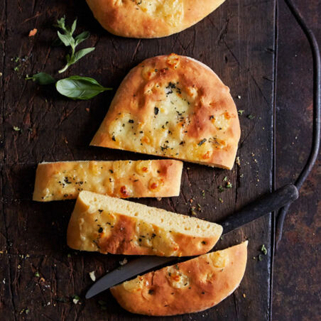 Focaccia mit Käse Focaccia mit Käse