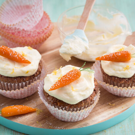 Carrot-Cupcakes mit Ananas Carrot-Cupcakes mit Ananas