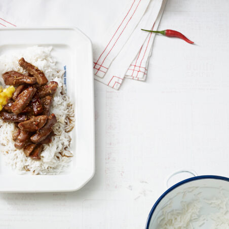 Schweinefilet mit Chili-Karamell Schweinefilet mit Chili-Karamell