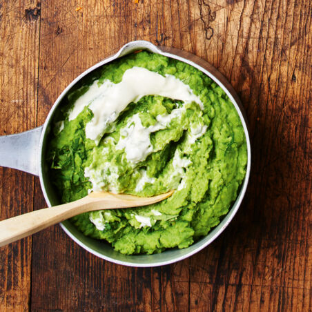 Erbsenpüree mit Minze Erbsenpüree mit Minze