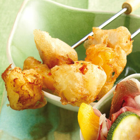 Hähnchentempura mit Früchten Hähnchentempura mit Früchten