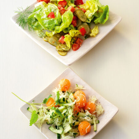 Kohlrabi-Melonen-Salat Kohlrabi-Melonen-Salat