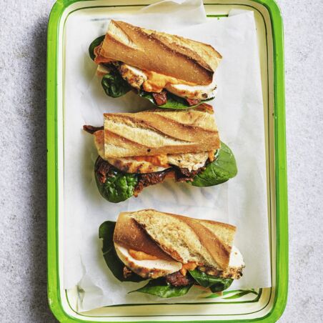 Baguette mit Hähnchenbrust Baguette mit Hähnchenbrust