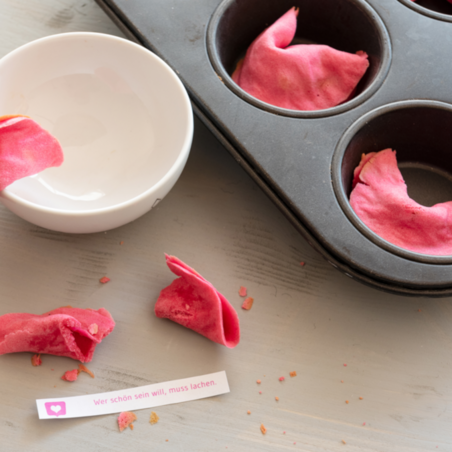 Glückskekse in pink Glückskekse in pink