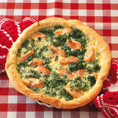 Quiche mit Spinat und Lachs Quiche mit Spinat und Lachs