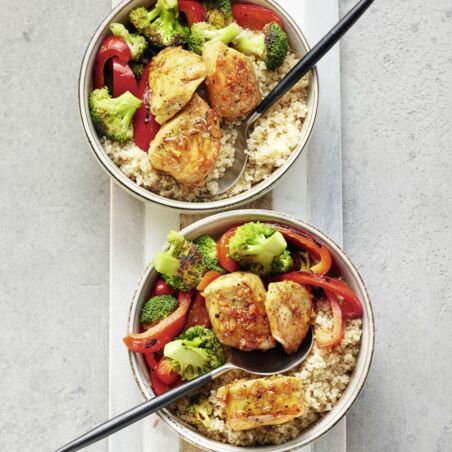 QuinoaBowl mit Hähnchen QuinoaBowl mit Hähnchen