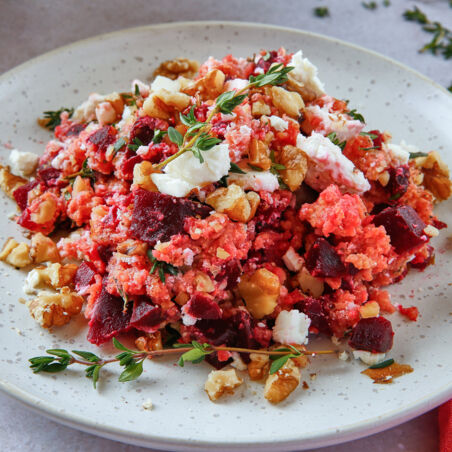 Zuckerfreie Hirse mit Roter Bete Zuckerfreie Hirse mit Roter Bete
