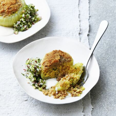 Gefüllter Kohlrabi mit Radieschensalat Gefüllter Kohlrabi mit Radieschensalat
