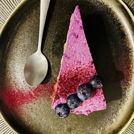 Veganer Käsekuchen mit Waldbeeren L Veganer Käsekuchen mit Waldbeeren L