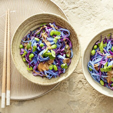 Reisnudel-Salat mit Edamame Reisnudel-Salat mit Edamame